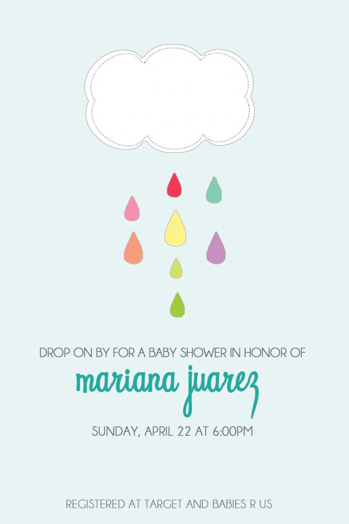 april showers baby shower invitations