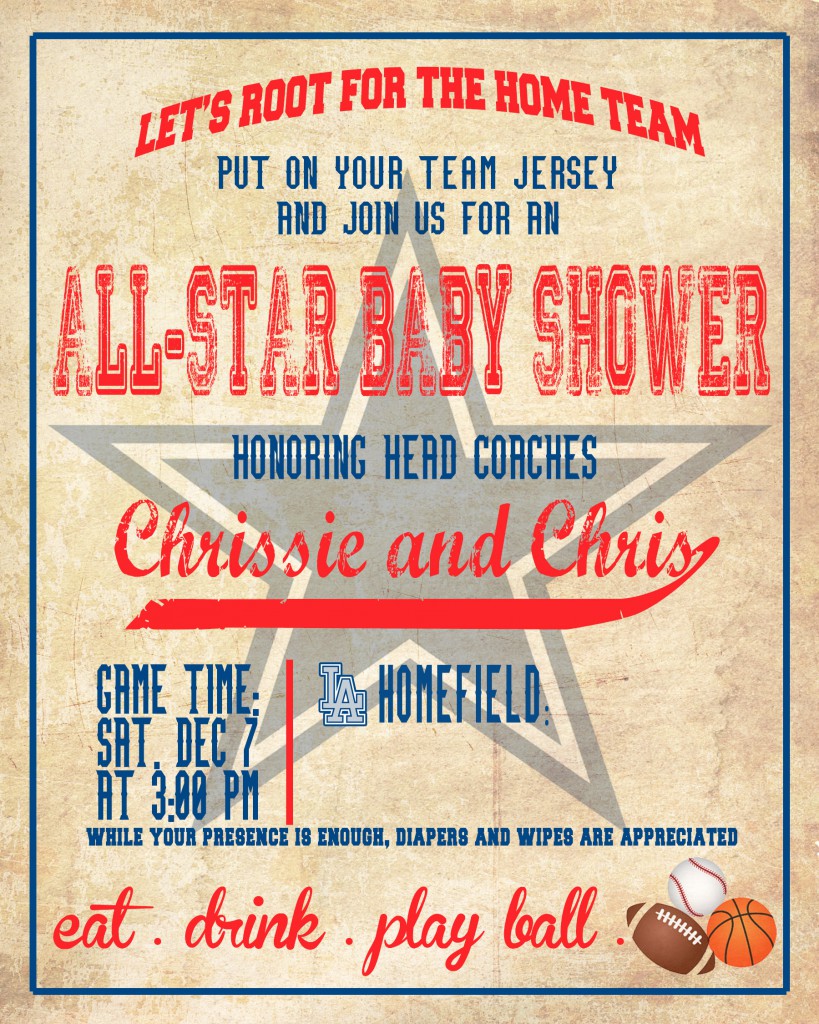 all star shower invite